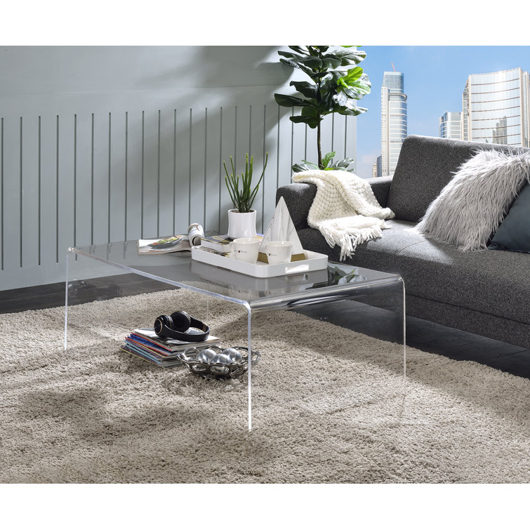 Orren Ellis Acrylic Sled Coffee Table Wayfair